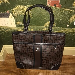 Coach Dark Brown Tote